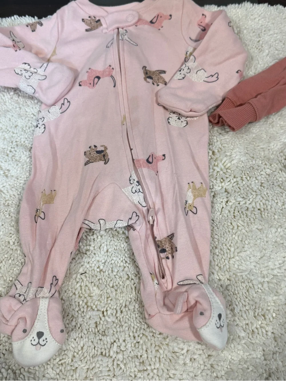 Carter's Pink, Blue, Cream and Rust Kids Zip-Up Pajama Sleep Sacks